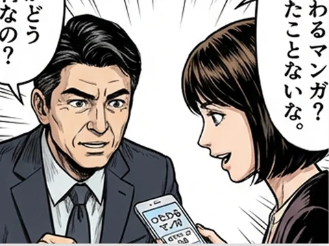 青年マンガの絵柄サンプル