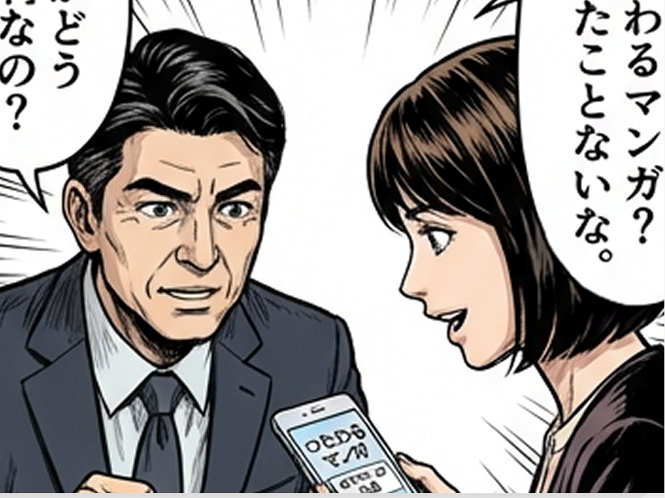 青年マンガの絵柄サンプル