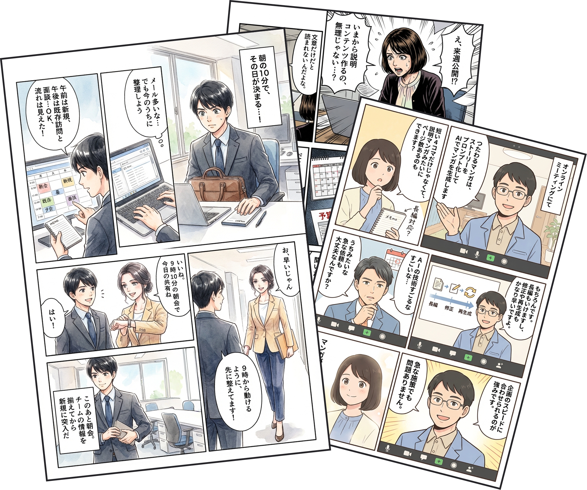 採用マンガのサンプルページ